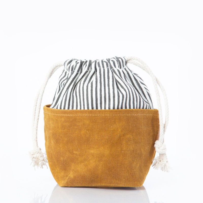 Bac élégant en toile cirée, Jaune
