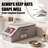 4 Pack Gray Hat Organizer for Baseball Caps, Stackable Fabric Hat Storage Boxes with Clear Window for Closet, Bedroom, and Home