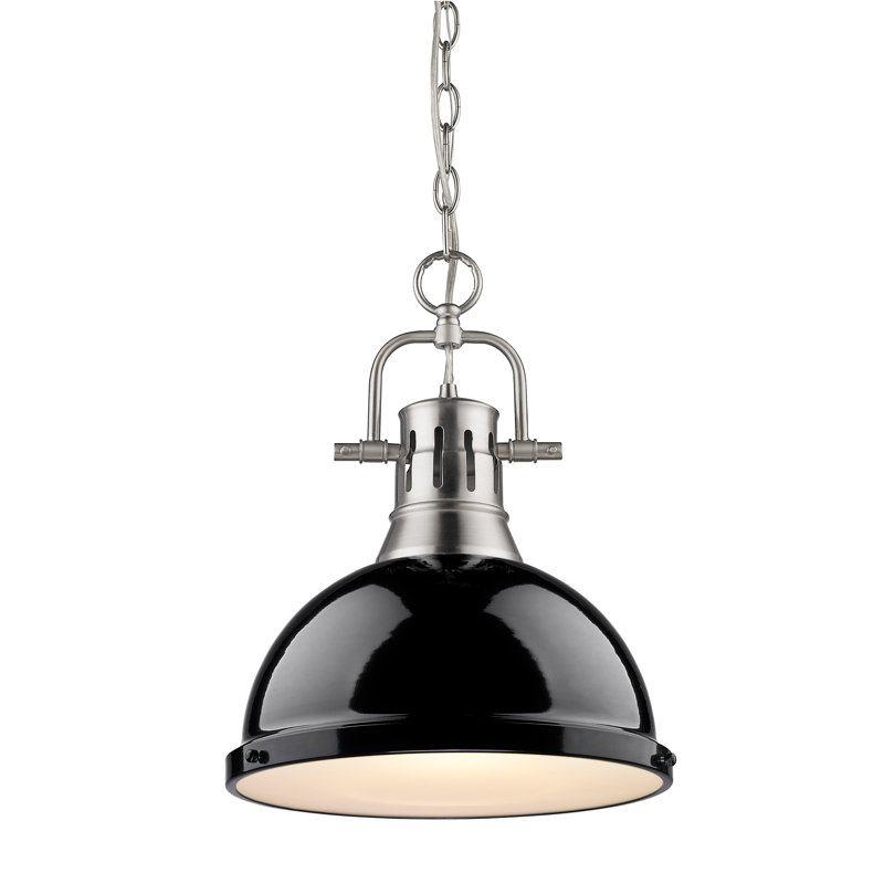 Alethia 1 - Light Kitchen Island Pendant, Black, Chrome