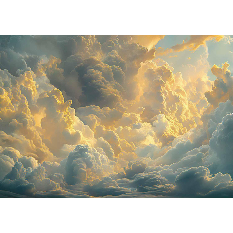 Murale paysage pelez et collez - Nuage soir, L 135 po x L 100 po