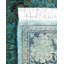Tapis bleu noué à la main de conception unique Holsworth - bleu
