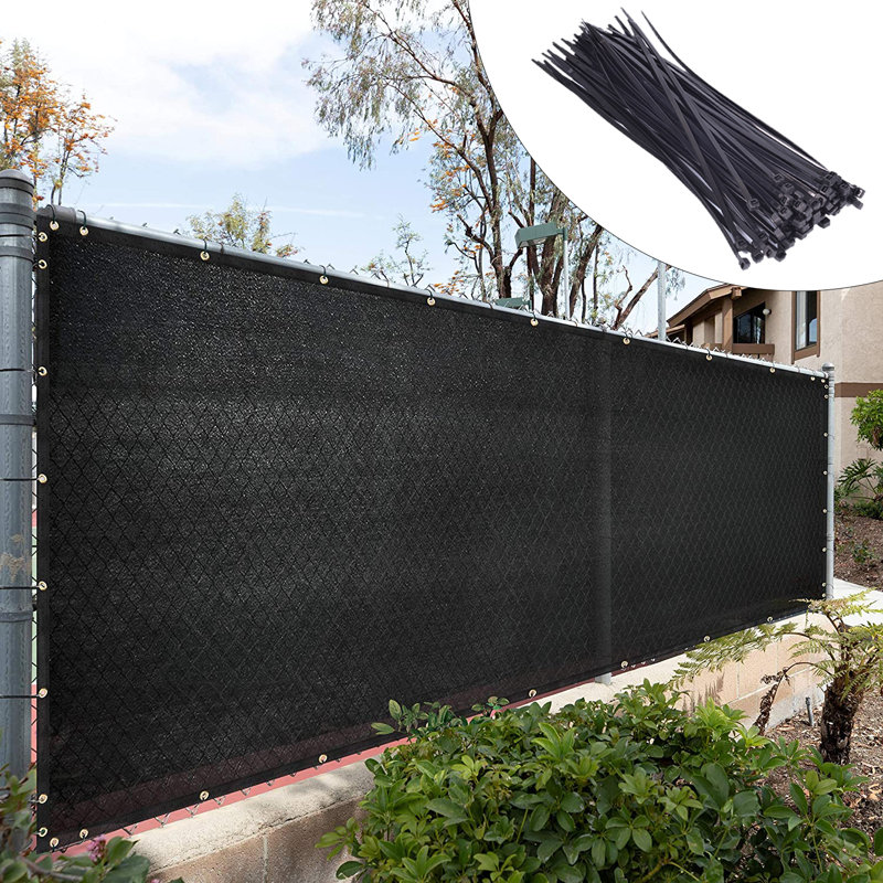 Pare-brise de clôture Royal Shade, Noir, H 45 po x l 600 po x P 1,2 po