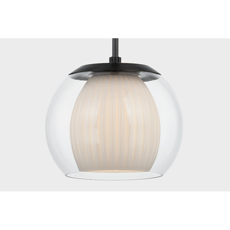 CLEMENTON PENDANT, 24" H x 17" W x 17" D, Bronze