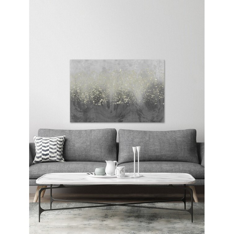 Glitter Swirl I' Acrylic Painting Print on Wrapped Canvas House of Hampton Size: 8 H x 12 W x 1.5 D