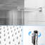 Douche carrée double, avec soupape équilibrée et à main pour une fonction confortable Douches de pluie Options de bain polyvalentes