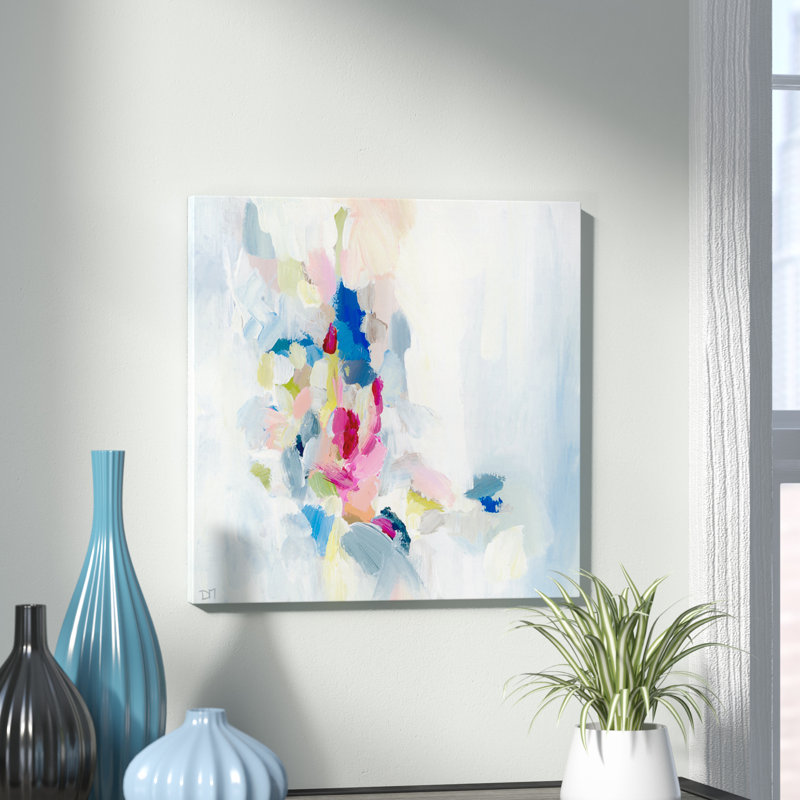 «Abstract Mi Alegria», reproduction d'art sur toile tendue, H 24 po x l 24 po x 1,5 po