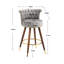 Tabourets de bar pivotants à hauteur fixe à 360 degrés, pieds en bois massif, repose-pieds, rembourrage en mousse confortable, rembourrage de 2 tabourets pour aire de repos avec 360 degrés fixes. Structure, expérience. Tissu, rembourrage.
