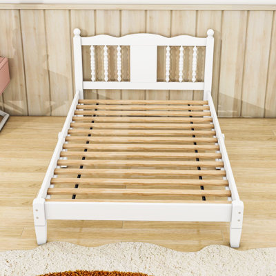 Wood Twin Platform Bed with Headboard and Slats -  Red Barrel StudioÂ®, D39D0E5E25954A049AD35D373D777679