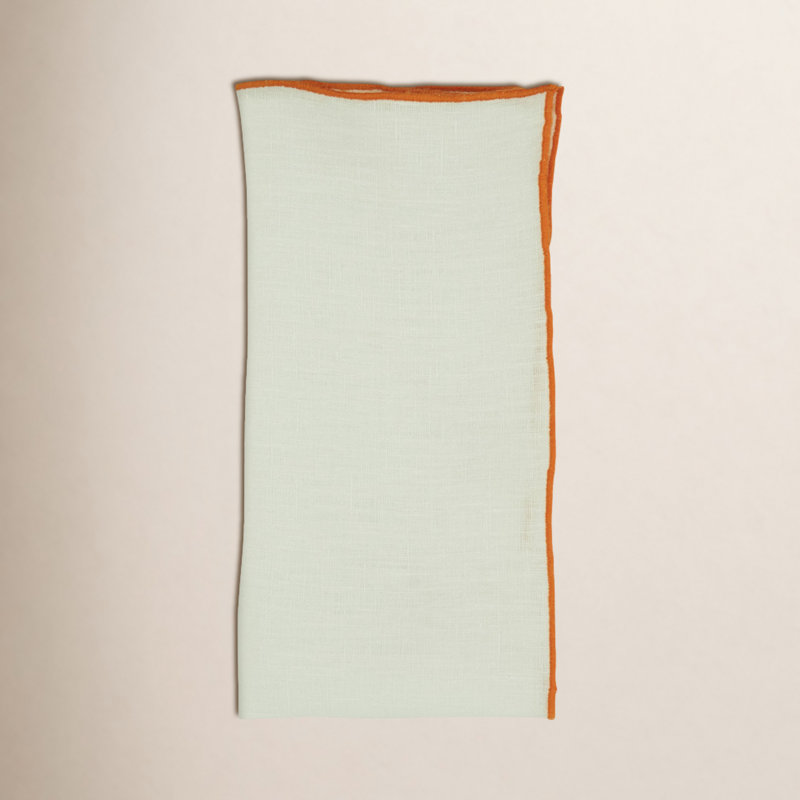 Dartmouth Linen No Pattern Square Napkin, Orange