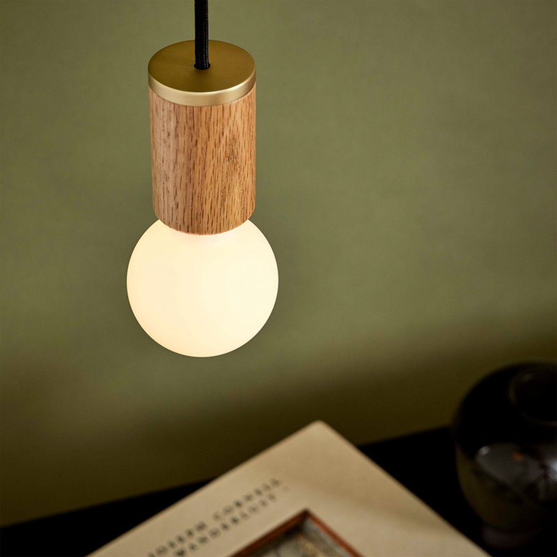 Sphere II Pendant Light, Walnut