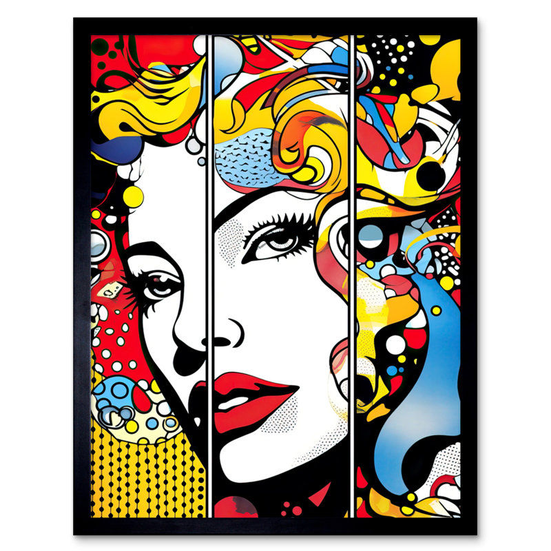 Adeebah Teen Girl Comic Book Style Vibrant Patterns Abstract - Single Picture Frame Print