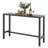 Table de bar d'extérieur de 55 pouces avec plateau imperméable et structure en métal robuste