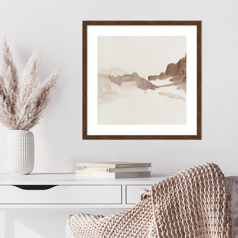 «Peaceful nature No. 2» par Alma Wood, reproduction d'art encadrée, 21 x 21, Carlisle brun étroit