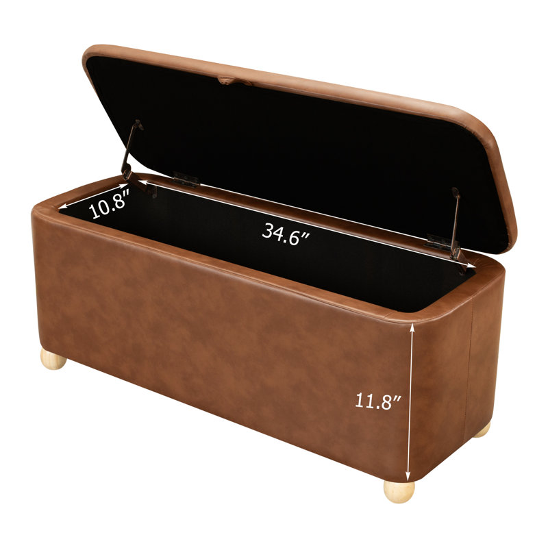 Banc de rangement avec repose-pieds 40 po