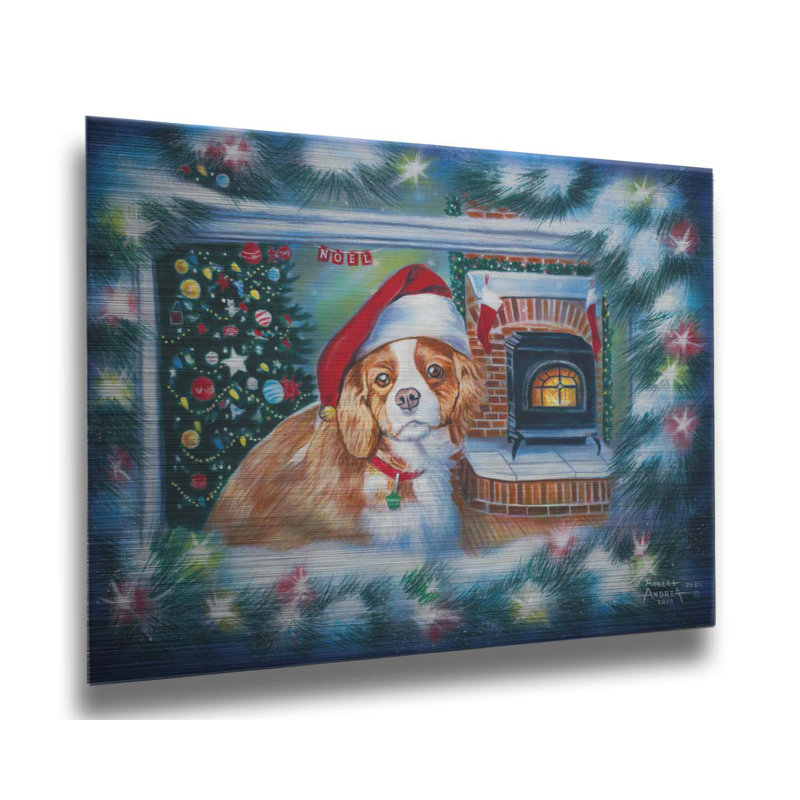 «Little Christmas Dreamer» par Robert Andrea, Métal, H 16 po x l 20 po x P 1 po