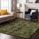 Premium Machine Washable Cerrito AMF570 Olive Rug