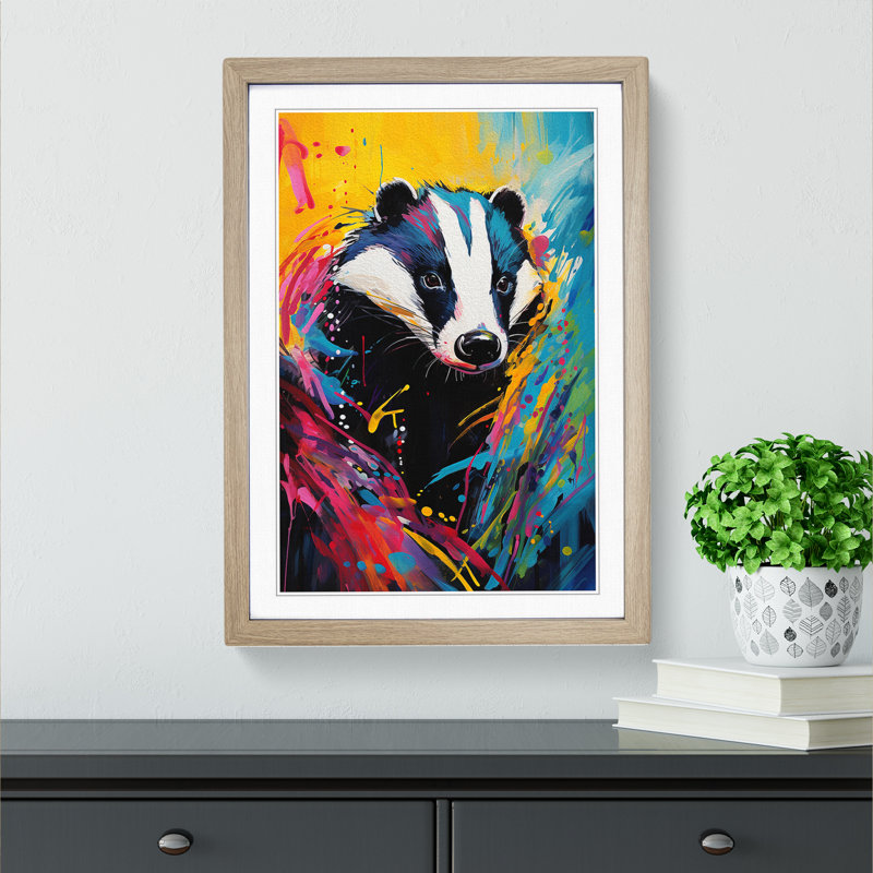 Single Picture Frame Print on Wood, 34cm H x 25cm W, Oak Framed
