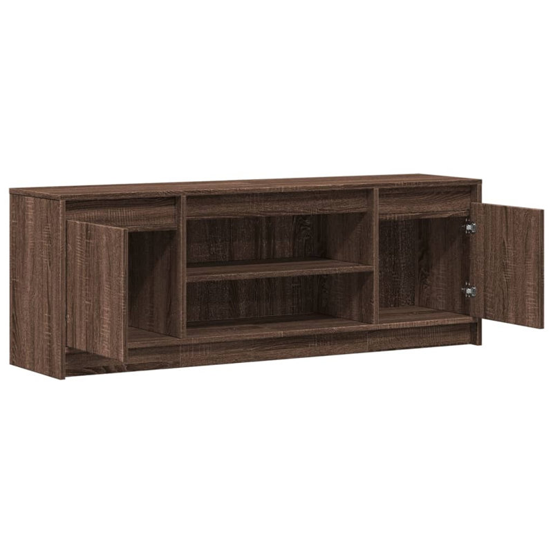 Cyarah Unfinished TV Stand, 139.5cm, Brown Oak