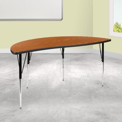 Goddard Half Circle Wave Collaborative Adjustable Height Activity Table