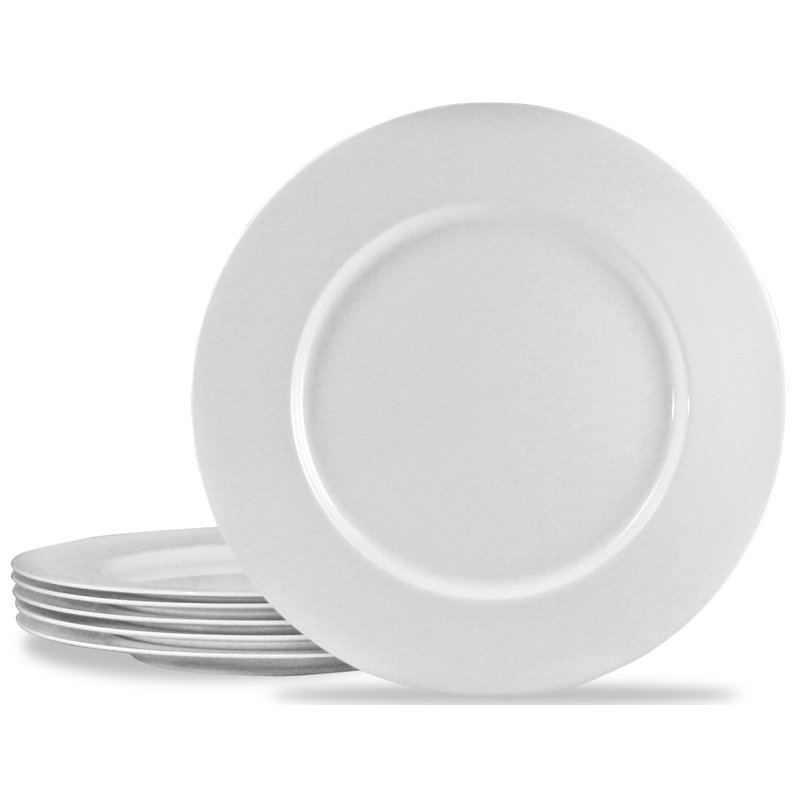 Assiette plate en mélamine 11 po Alicio, Blanc