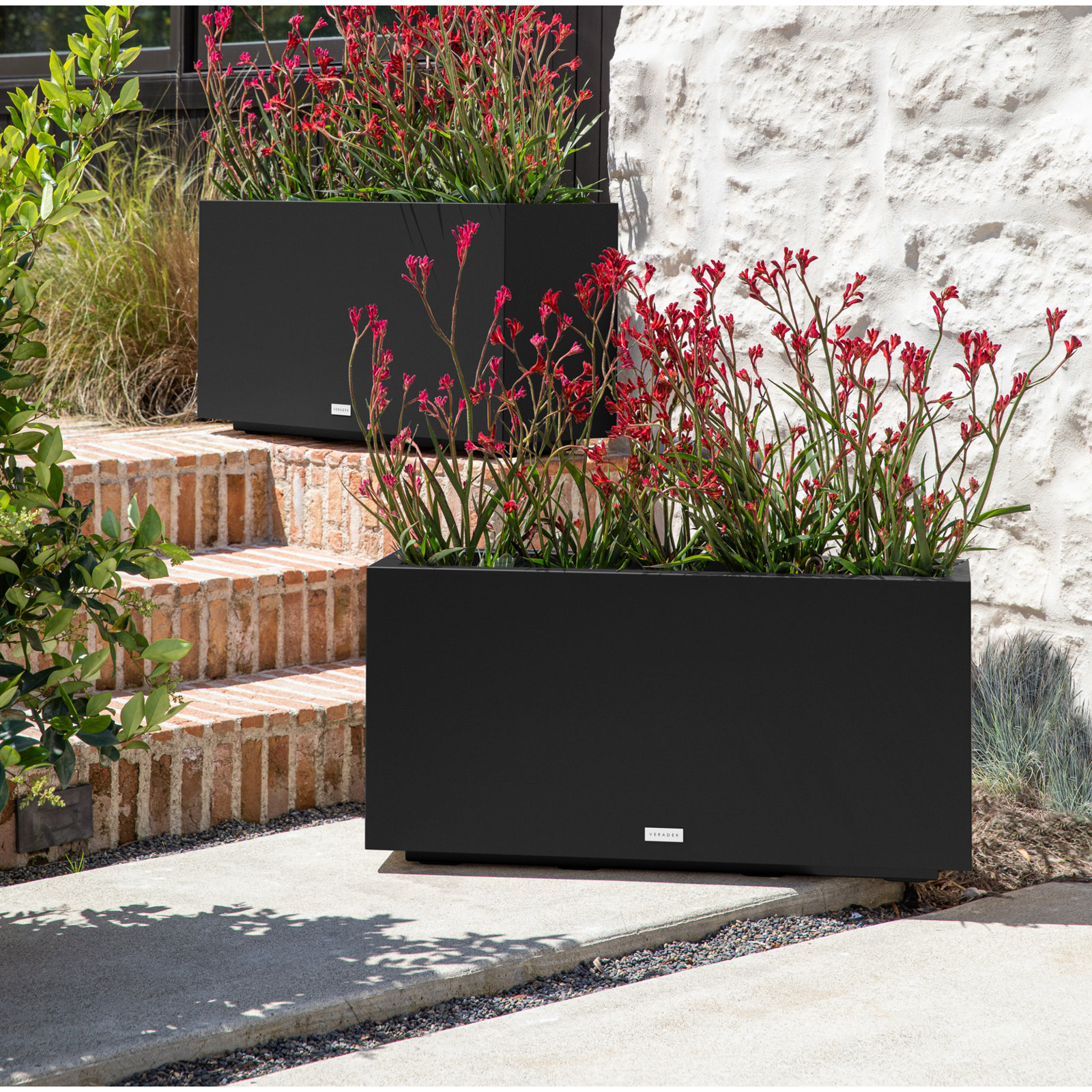 Block Series 38" Planter Box, 16” H x 32” W x 10” D, Black