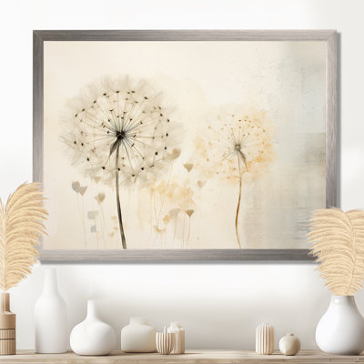 «Dandelion Charm In Winter V», reproduction sur toile encadrée de pissenlit