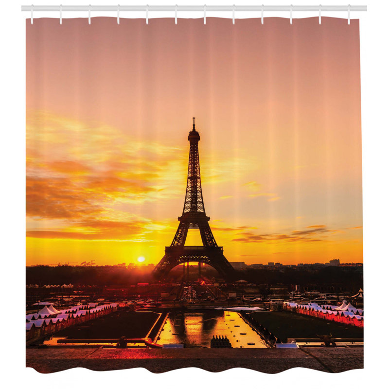Shower Curtain with Hooks Included, 75" H x 69" W