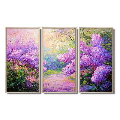 Lilac Gardens In The French Countryside V - Lilacs Wall Art Print Set