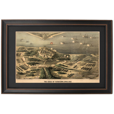 Framed Siege Of Yorktown By C. Bohn, Civil War 1862