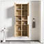 CC1014S112310 Ensemble d'armoires latérales flottantes 4 pièces en chêne brut et chêne brut, armoire de rangement murale pour petits espaces, KD