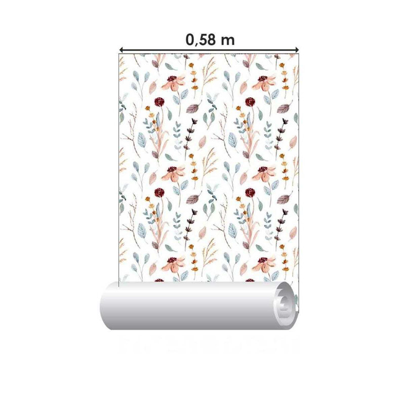 Rouleau de papier peint adhésif Godinez, L 126 po x l 24 po