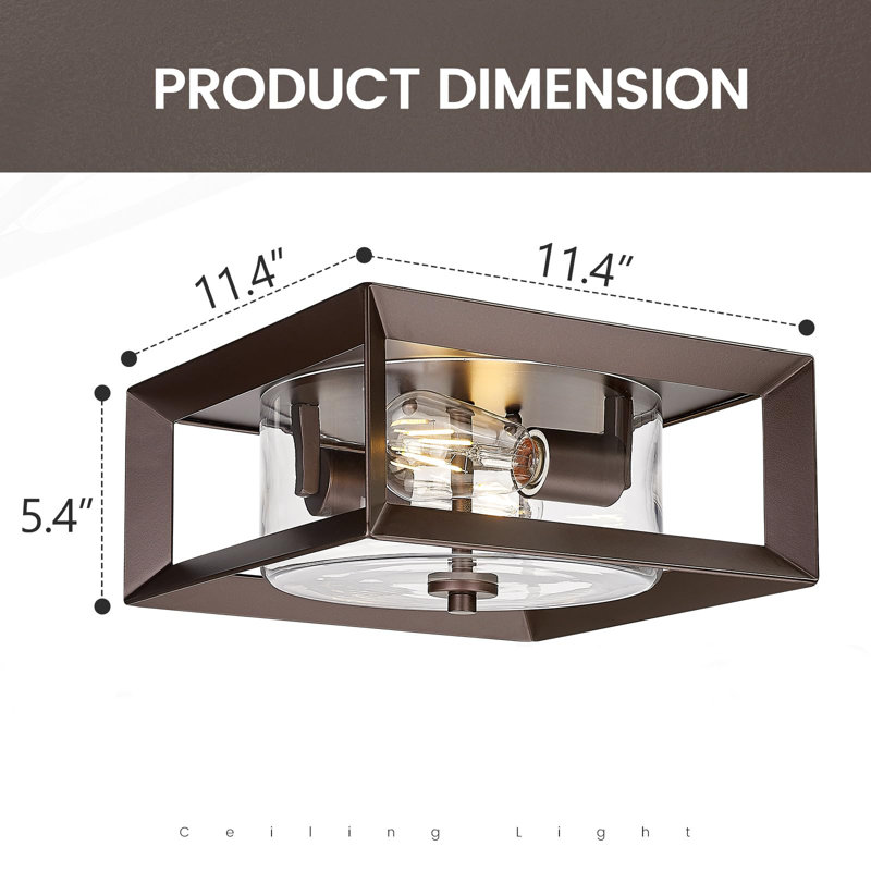 Keileb Flush Mount, Oil Rubbed Bronze
