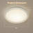 16 Inch White LED Crystal Ceiling Light Fixture, 24W Dimmable LED Modern Close to Ceiling Light, 3000K/4000K/5000K Adjustable Round Ceiling Chandelier for Bedroom, Hallway, ETL Listed