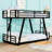 Metal Bunk Bed with Dual Ladders-128781468
