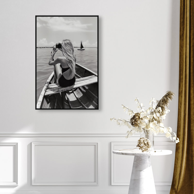 Frame Of Solitude Print by Oliver Gal, 46"H x 31"W, Black Floater Frame