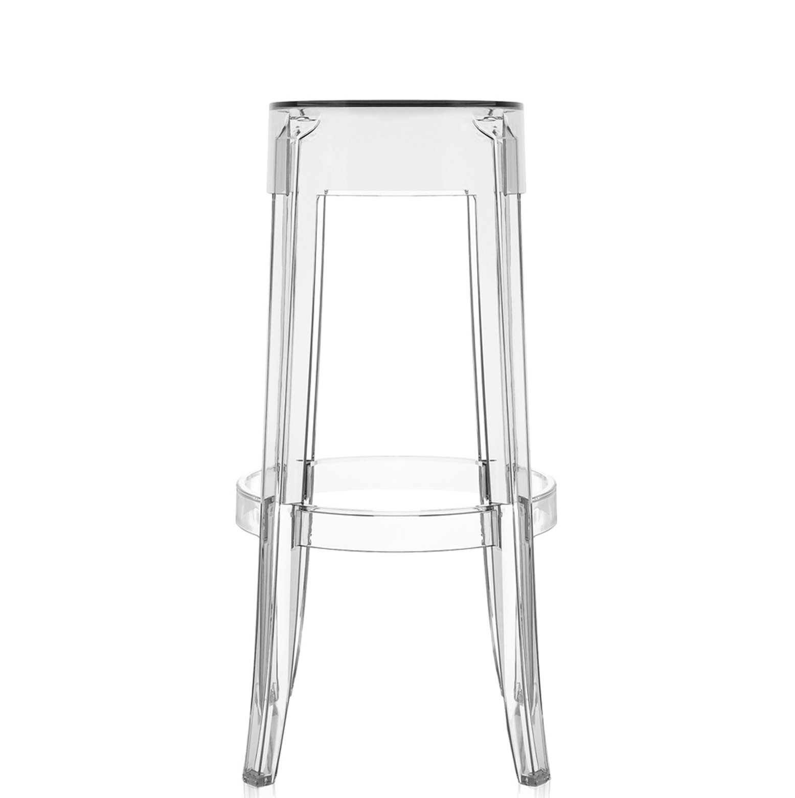 Charles Backless Outdoor Bar Stool, Crystal, 29.53"