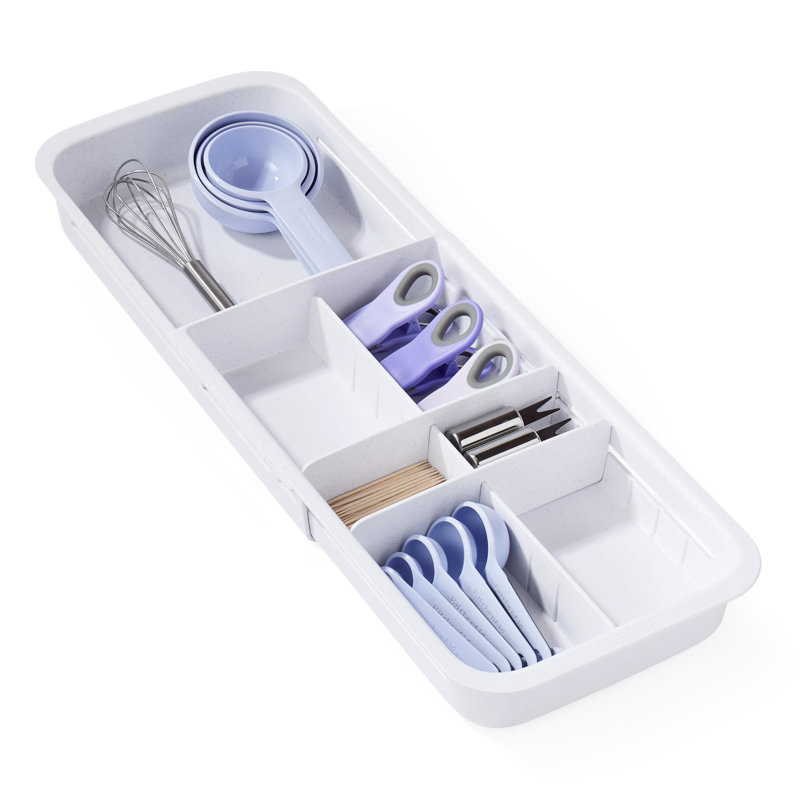 YouCopia® DrawerFit® Sliding Tray with Adjustable Dividers, Expandable Kitchen Drawer Organizer