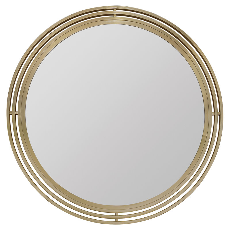 Miroir rond en acier inoxydable Banyon Bay