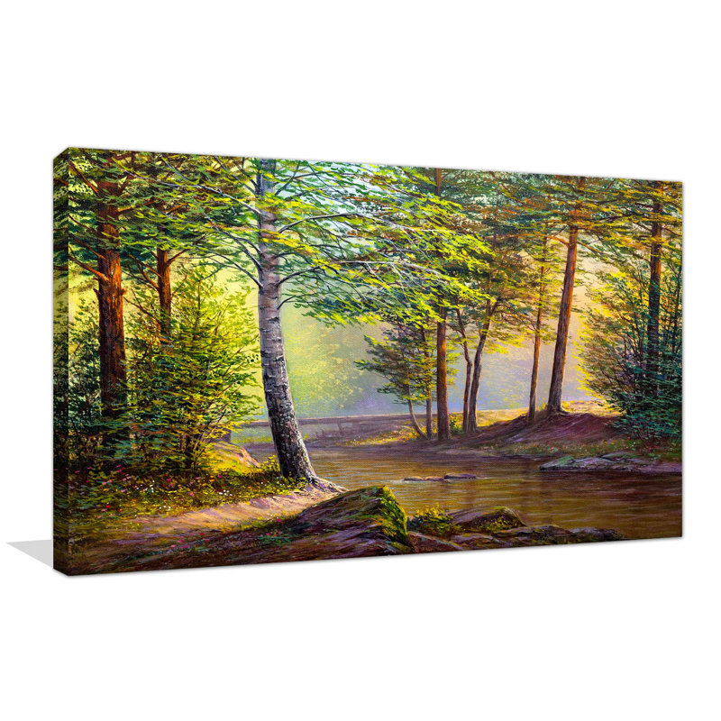 " Creek Through Forest ", 24" H x 40" W x 1.5" D