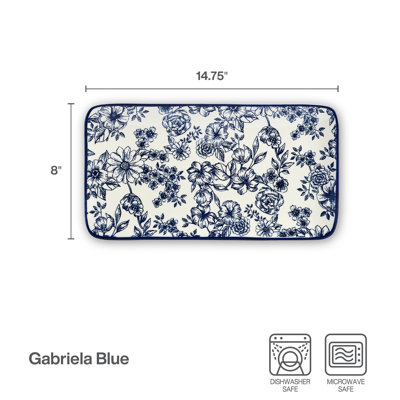 Pfaltzgraff Gabriela 14.75 in. Rectangular Serving Platter
