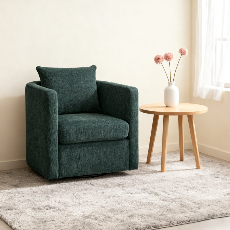 Fauteuil demi-tonneau pivotant Modern Peacock, Paon