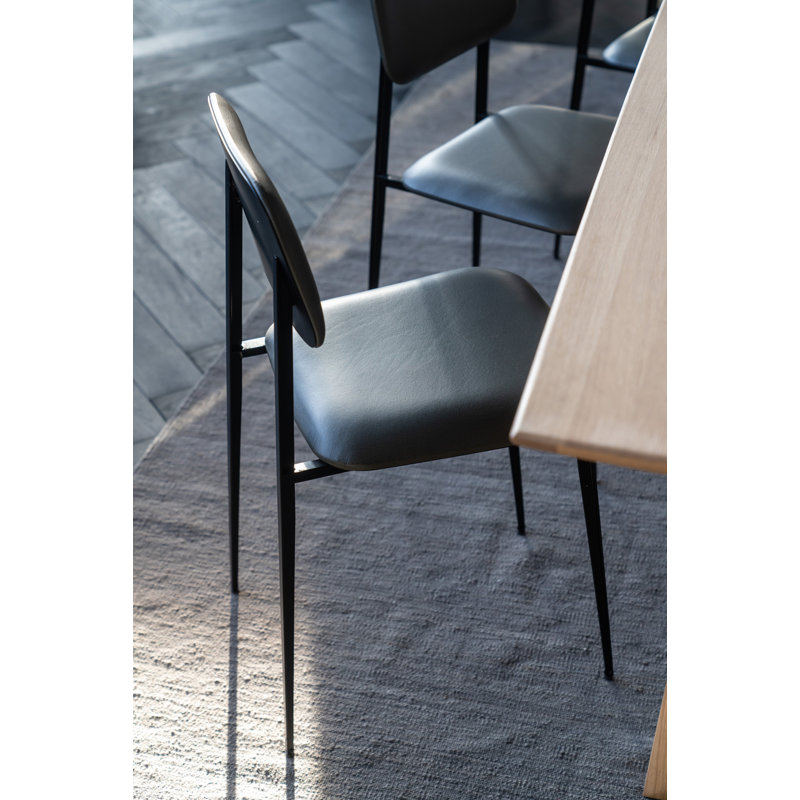 DC Leather Dining Chair, Olive Green