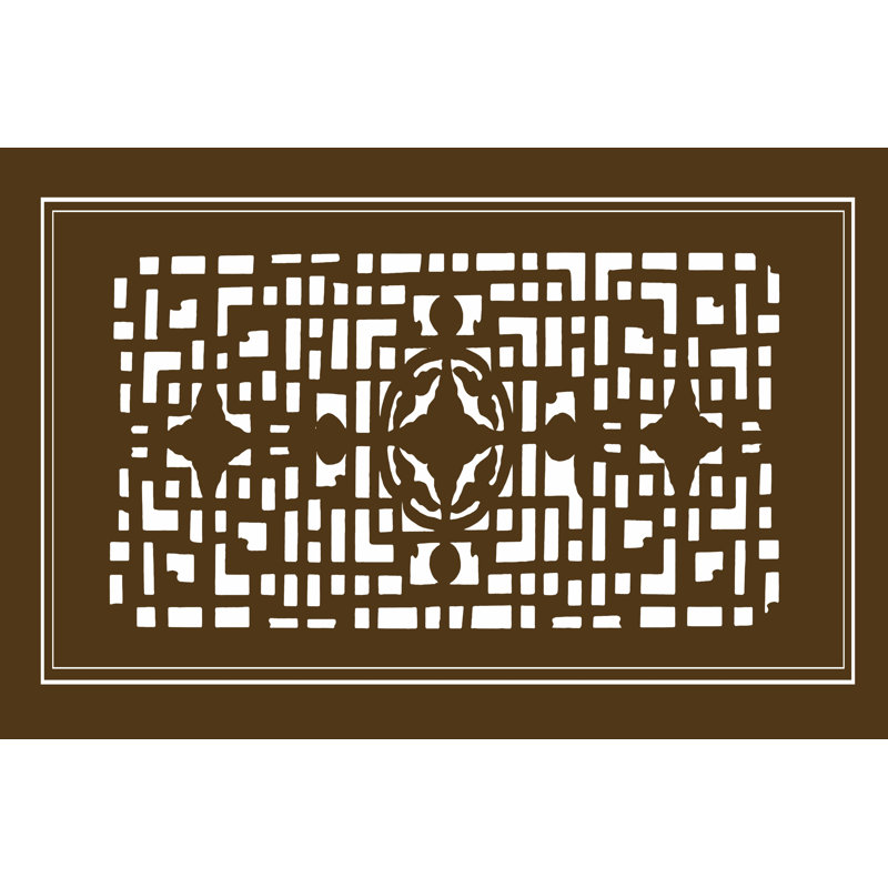 Shoji Screen In Brown IV by Vision Studio - Wrapped Canvas Print, 30cm H x 46cm W