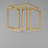 Flamur 1 - Light Gold LED Square/Rectangle Pendant-1196644739