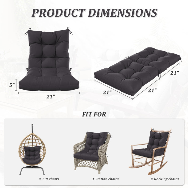 Outdoor/Indoor Seat / Back Cushion, Gray