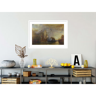 «Ulysses moquer Polyphemus - Homer's Odyssey» par Joseph Mallord William Turner - impression giclée encadrée