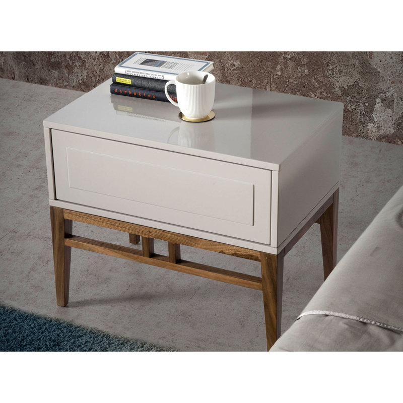 60cm W Manufactured Wood Bedside Table