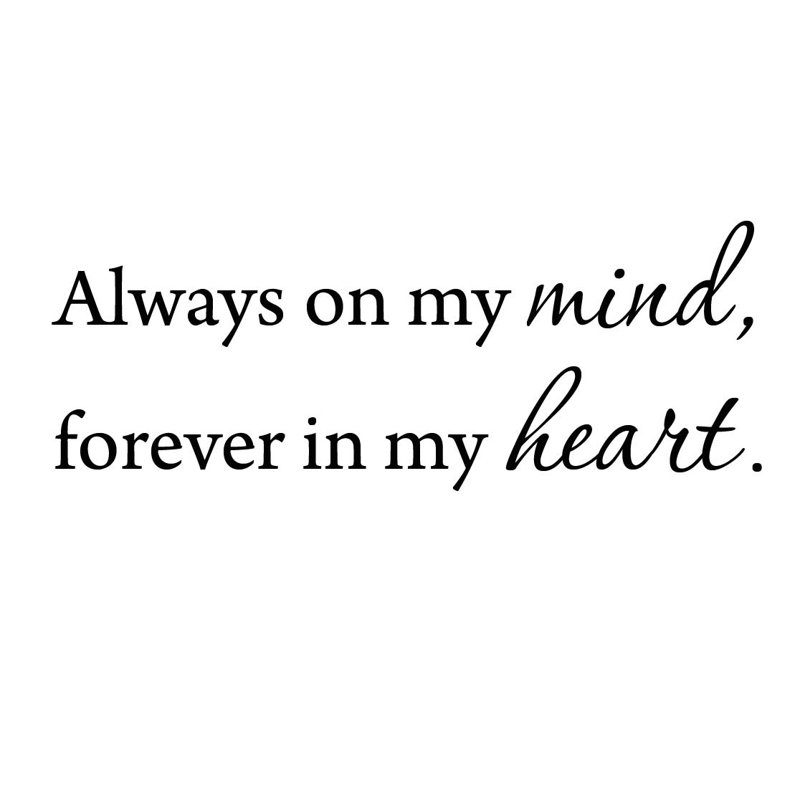 Décalcomanie murale toujours « always on my mind forever » Dollins, 10 po x 22 po