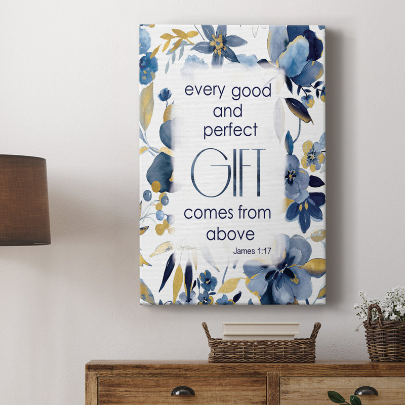 Indigo Scripture -Custom Wrapped Gallery Cavas