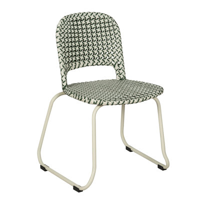 Chaise d'appoint d'extérieur en rotin tissé Luna